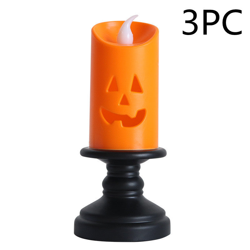 Halloween Candle Light LED Colorful Candlestick Table Top Decoration Pumpkin Party Happy Halloween Party Decor For Home