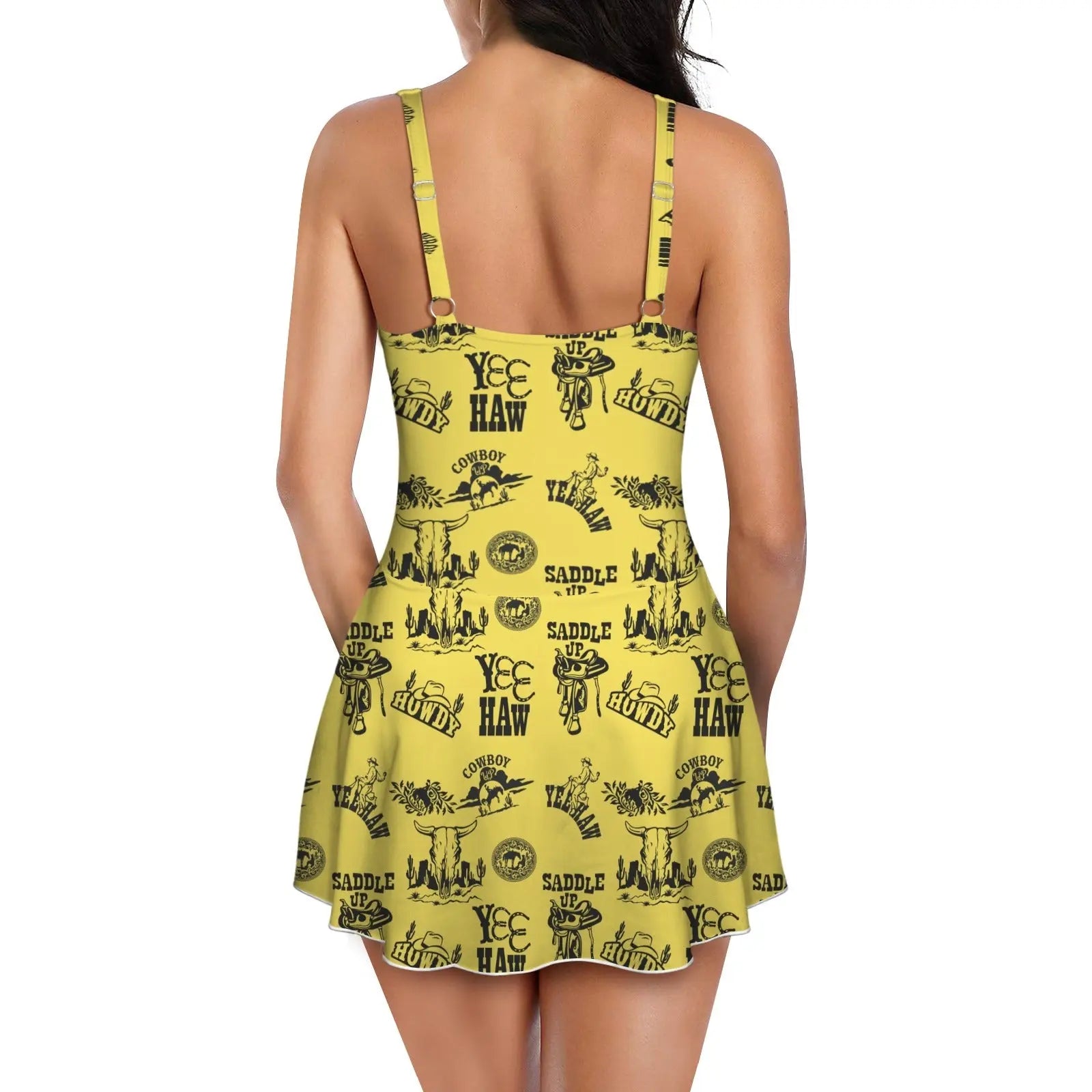 Baha Ranch Cowgirl Graphics Skirted One Piece Swim Suit Baha Ranch Western Wear