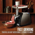 Meat Grinder & Sausage Stuffer, 570 Watt,Stainless Steel