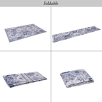 NAAR MAVAL Blue Washable Rug 2' x 3' Doormat Rug (Blue, 2' x 3')