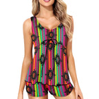 Baha Ranch Neon Aztec Tankini & Boy Shorts Swim Set Baha Ranch Western Wear