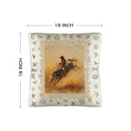 Baha Ranch Vintage Rodeo Stamp Throw Pillow Made in America Baha Ranch Western Wear