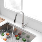 Touchless Kitchen Faucet, Hands Free Automatic Smart Kitchen Faucet, Stainless Steel Touchless Kitchen Faucet