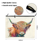 Watercolor Highland Cosmetic Bag Pack of 5 Made in America Baha Ranch Western Wear
