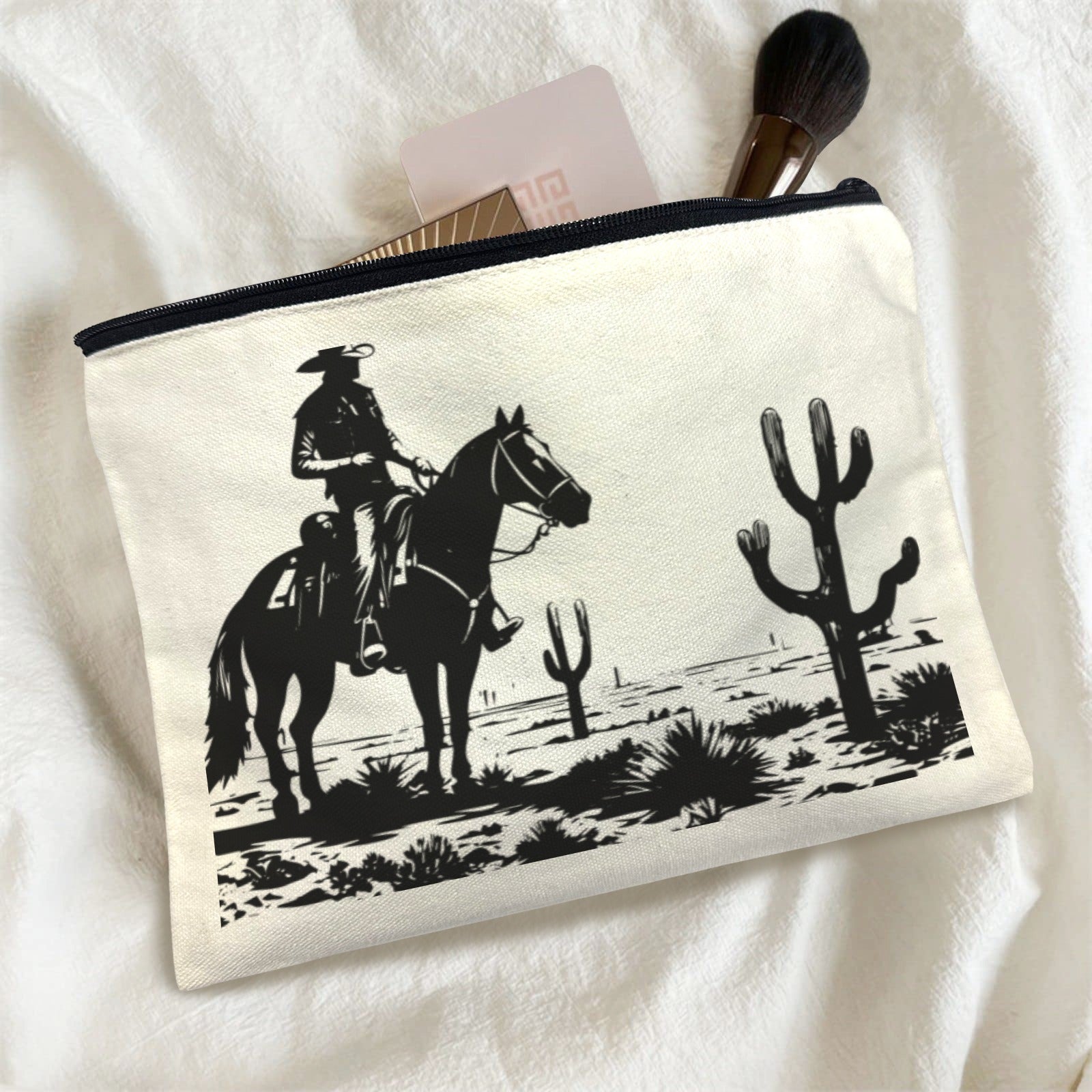 Black White Desert Cosmetic Bag Pack of 5 Made in America Baha Ranch Western Wear
