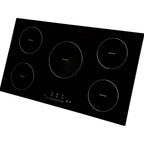 Electric Cooktop, 5 Burners, 36'' Induction Stove Top, Built-in Magnetic Cooktop 9200W, 9 Heating Level Multifunctional Burner, LED Touch Screen w/ Child Lock & Over-Temperature Protection