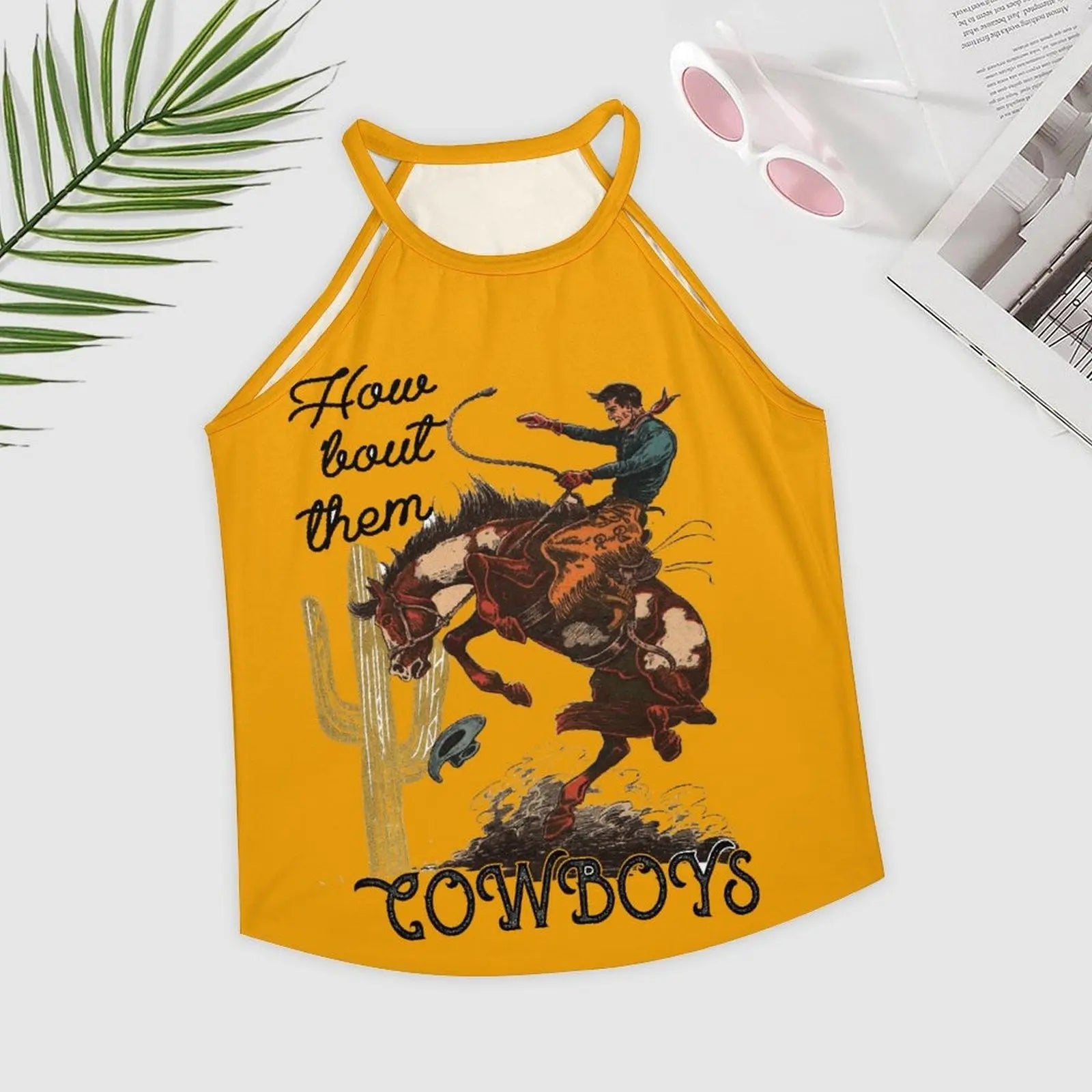 How Bout Them Cowboys Vintage Western Tank Top Baha Ranch Western Wear