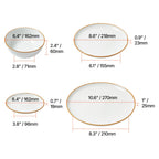 32 PCS Dinnerware Set Ceramic Plates and Bowls Sets Service for 8 White