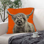 Silly HIghland Throw Pillow Case Made in America Baha Ranch Western Wear
