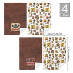Vintage Cowgirls Set of 4 Kitchen Dish Towels Made in America Baha Ranch Western Wear