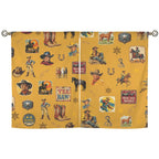 Vintage Cowboy Collage Western Curtains 28" x 40" Made in America Baha Ranch Western Wear