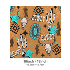 Baha Ranch Howdy Velvety Soft Throw Pillow Case Made in America Baha Ranch Western Wear