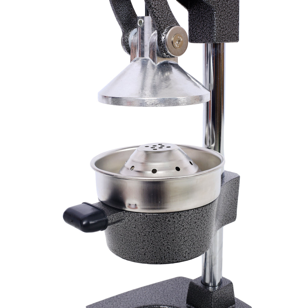 Cast Iron Citrus Juicer , Extra-Large Commercial Grade Manual Hand Press , Heavy Duty Countertop Squeezer for Fresh Orange Juice ,grey color