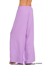 Zenana Woven Airflow Twisted Top & Wide Leg Pants Set