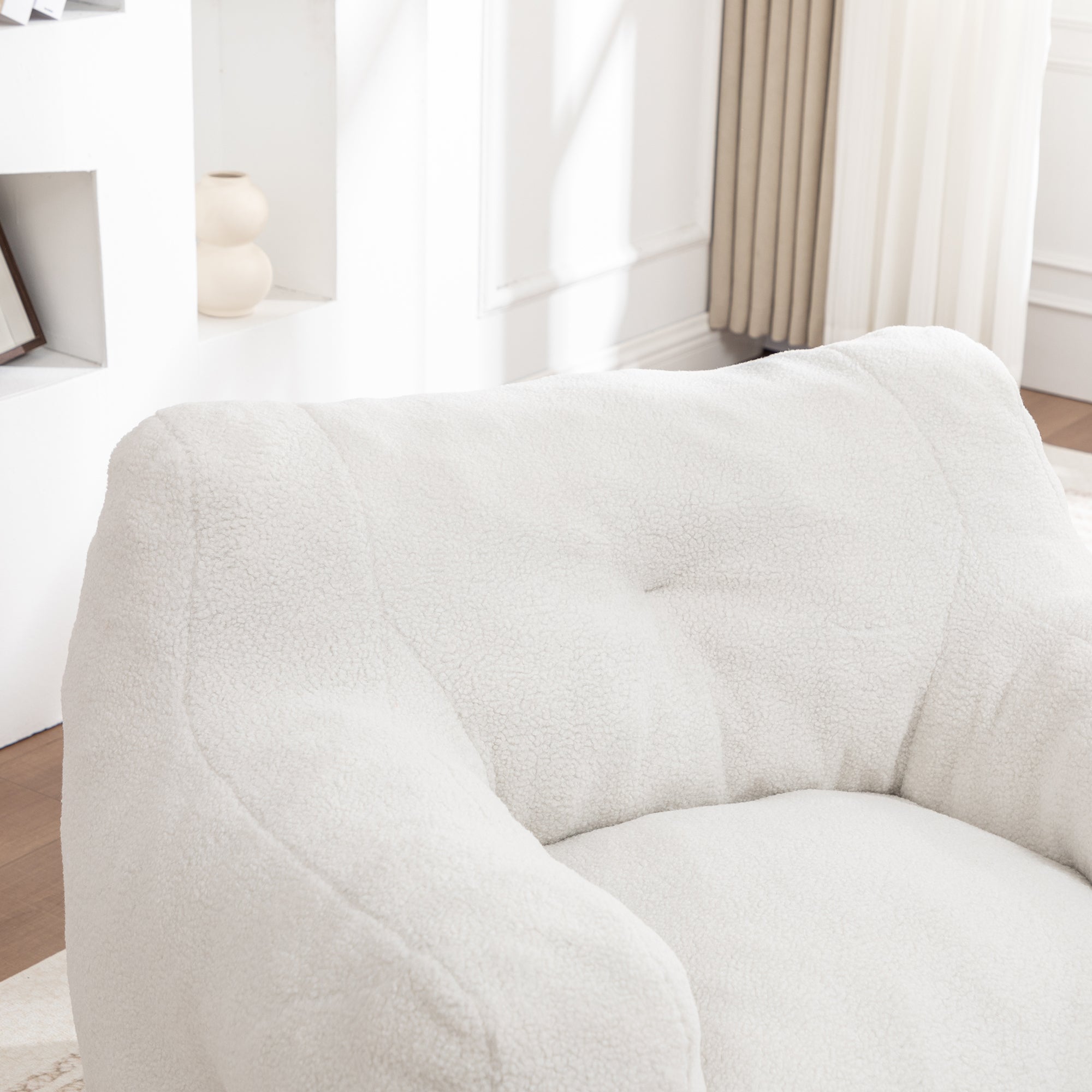 Bean Bag Chair, Bean Bag Sofa Chair with Armrests Stuffed High-Density Foam, Lazy Sofa Comfy Chairs BeanBag Chair for Adults in Living Room,Bedroom Reading