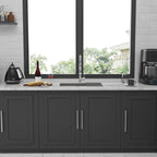 Brushed Nickel 33 x 22 Inch Kitchen Sink Drop In 16 Gauge Stainless Steel Single Bowl Topmount Basin