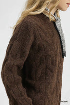 Umgee Cable Knit Cozy Sweater
