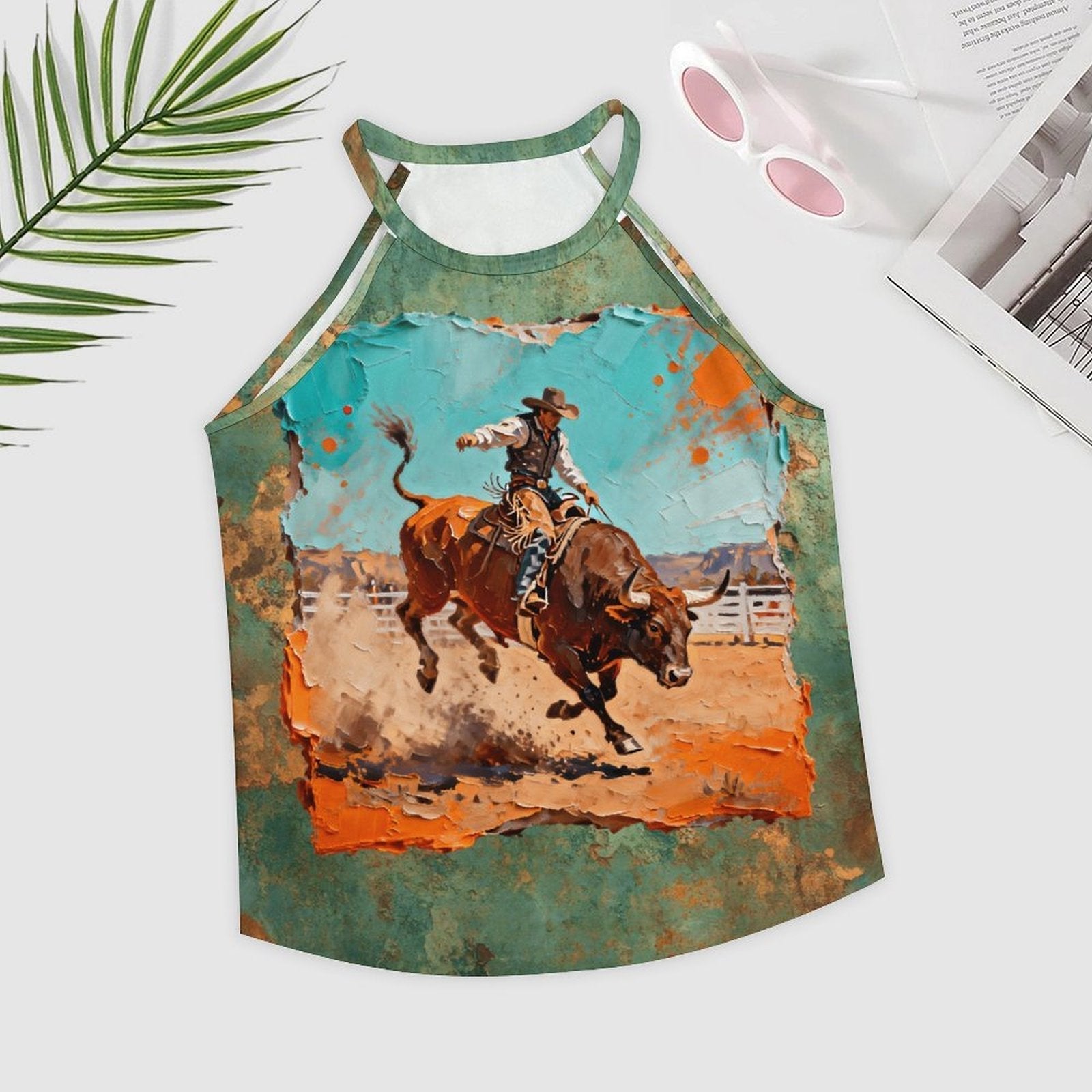 Baha Ranch Eight Second Bull Ride Rodeo Tank Top Baha Ranch Western Wear