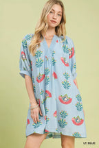 Umgee Abstract Print Mini Dress