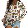 Baha Ranch Long Sleeve Vintage Cowboy Collage Top Baha Ranch Western Wear