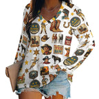 Baha Ranch Long Sleeve Vintage Cowboy Collage Top Baha Ranch Western Wear