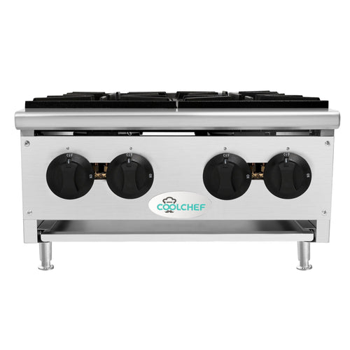 100,000 BTU Commercial Gas Hot Plate 4 Burner NG LP