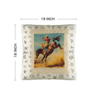 Baha Ranch Vintage Rodeo Stamp Throw Pillow Made in America Baha Ranch Western Wear