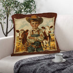 Vintage Cowboy Pillow Case Made in America Baha Ranch Western Wear