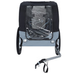 Large Folding Bike Trailer for Dogs – 66LB Capacity All-Terrain Pet Carrier, Durable Steel Frame for Cycling, Jogging, Camping & Outdoor Adventures, Black- Gray