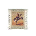 Baha Ranch Vintage Rodeo Stamp Throw Pillow Made in America Baha Ranch Western Wear