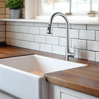 Stainless Steel High Arc Kitchen Faucet with Pull Down Sprayer in Brushed Nickel Finish