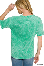 Zenana Halo Washed Relaxed Fit Tee