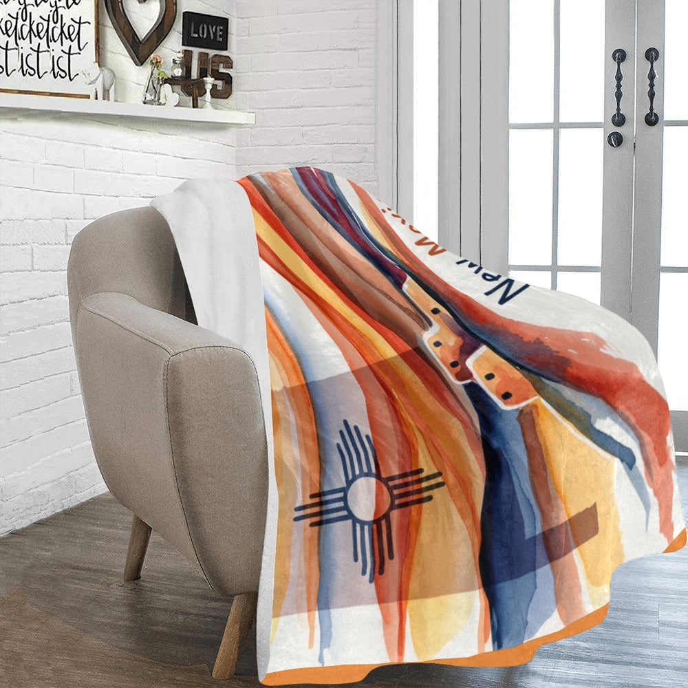 New Mexico Throw Ultra-Soft Micro Fleece Blanket 60" x 80" Made in America Baha Ranch Western Wear