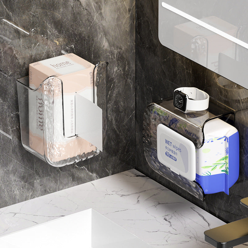 Punch-free Light Luxury Wall-mounted Wipes Storage Box
