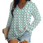 Baha Ranch Turquoise Concho Long Sleeve Top Baha Ranch Western Wear