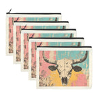 Baha Ranch Pop Western Skull Cosmetic Bag Pack of 5 Made in America Baha Ranch Western Wear