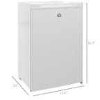 HOMCOM Upright Freezer, 3.0 Cubic Feet Compact Mini Freezer with Reversible Single Door and Adjustable Thermostat, Small freezer for Home, Dorm, Apartment, Home Office, White