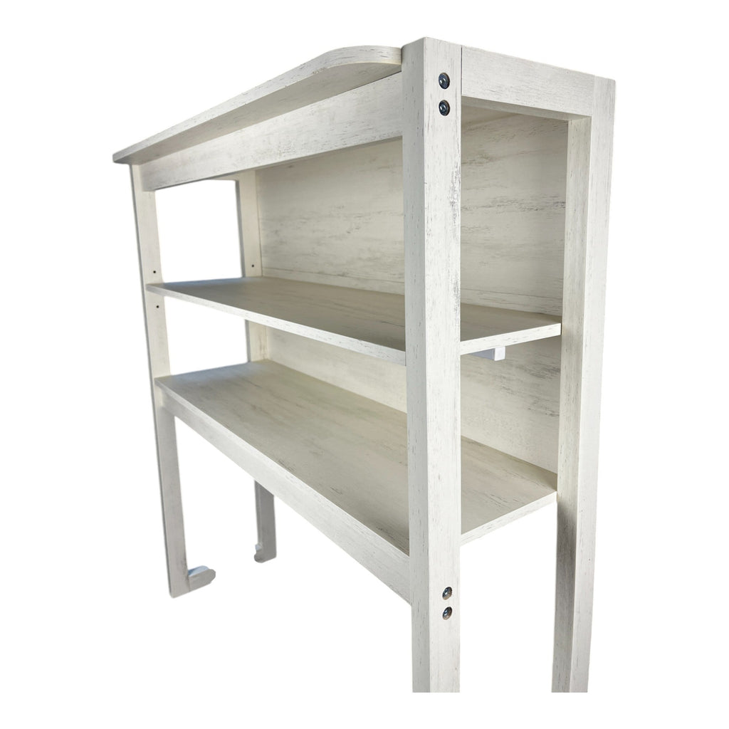 31.5' White and Black color 5-Tier Bakers Rack for Kitchen with Storage, Coffee Bar, Kitchen Shelves, Microwave Stand