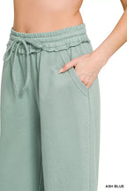 Zenana French Terry Wide Leg Sweatpants
