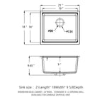 Quartz Granite Composite Workstation Undermount Kitchen Sink 21x18' White