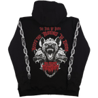 Cerberus Zip Up Hoodie Black