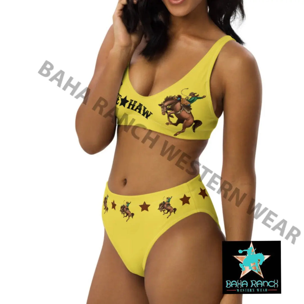Yeehaw Mustard Bronc Buster Yeehaw Bikini Baha Ranch Western Wear