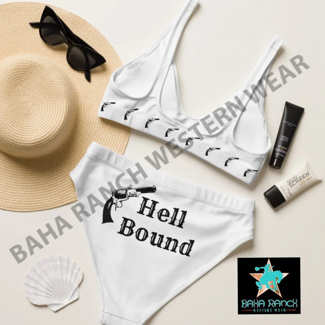 Yeehaw Whiskey Bent Hell Bound Bikini Baha Ranch Western Wear