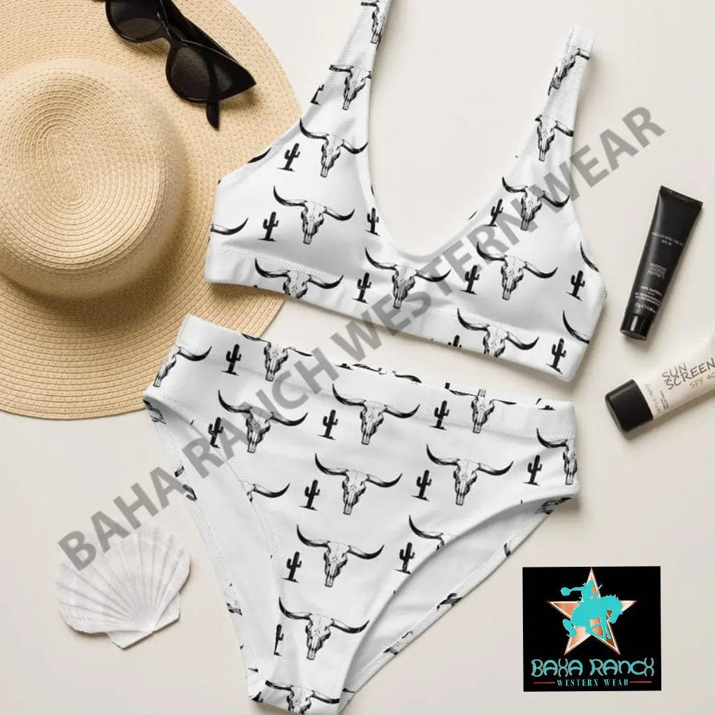 Yeehaw Bullhead Cactus Bikini Baha Ranch Western Wear
