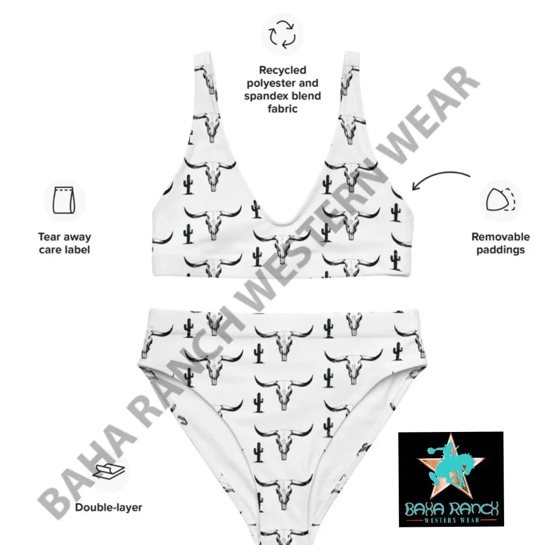 Yeehaw Bullhead Cactus Bikini Baha Ranch Western Wear