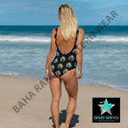 Yeehaw Black Naja One Piece Swimsuit Baha Ranch Western Wear