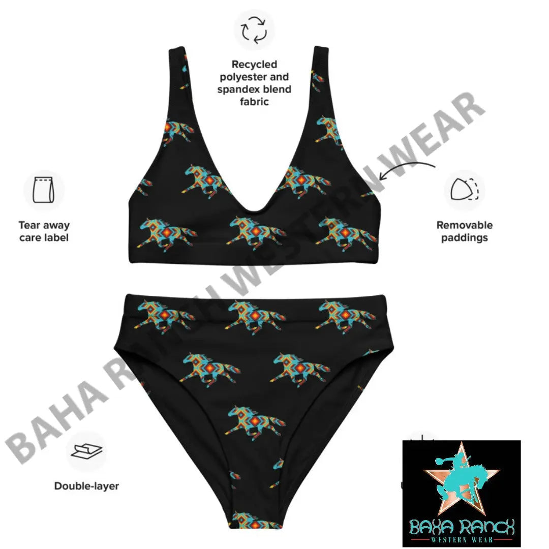 Yeehaw Aztec Horse Bikini Baha Ranch Western Wear