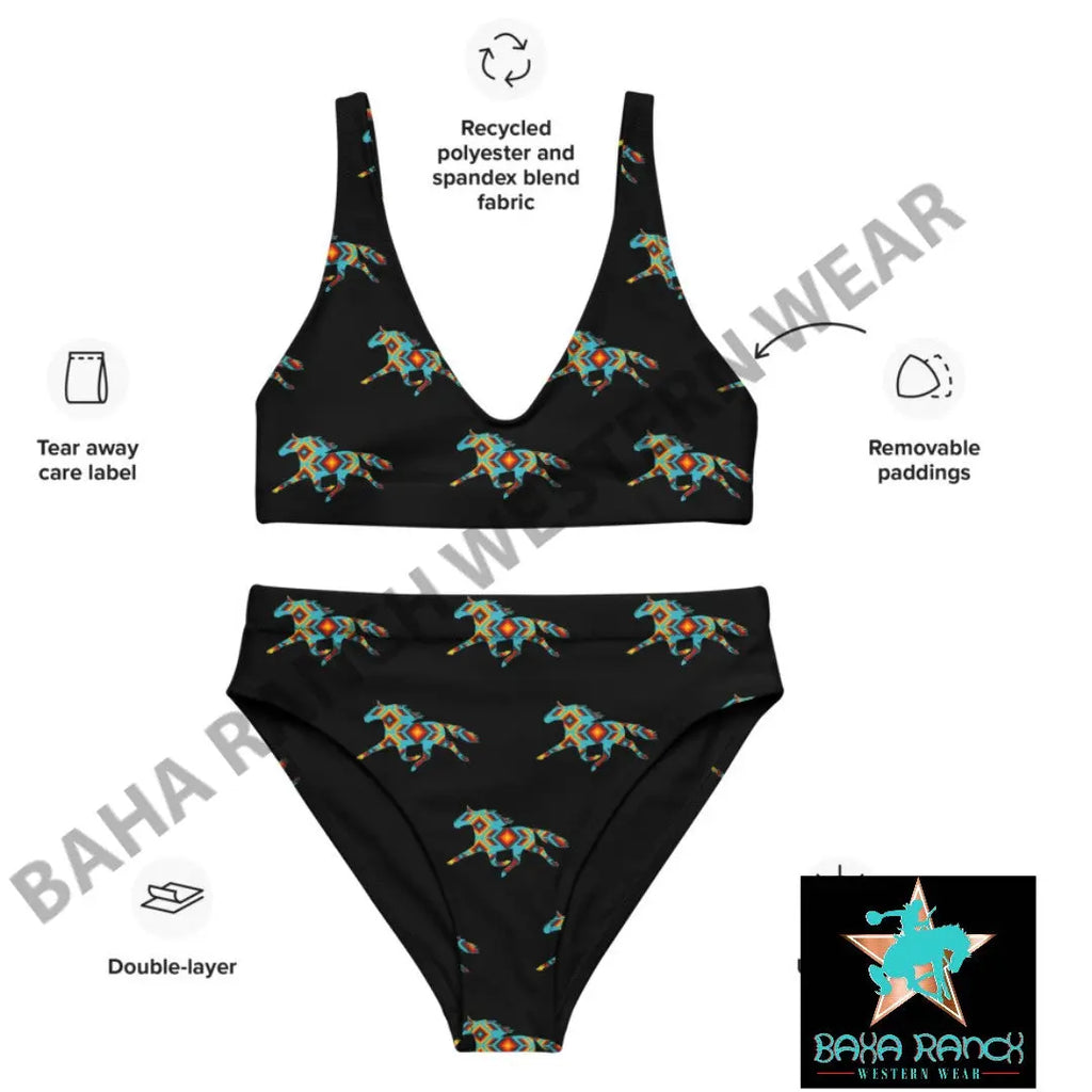 Yeehaw Aztec Horse Bikini Baha Ranch Western Wear