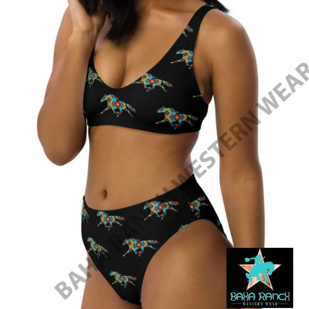 Yeehaw Aztec Horse Bikini Baha Ranch Western Wear