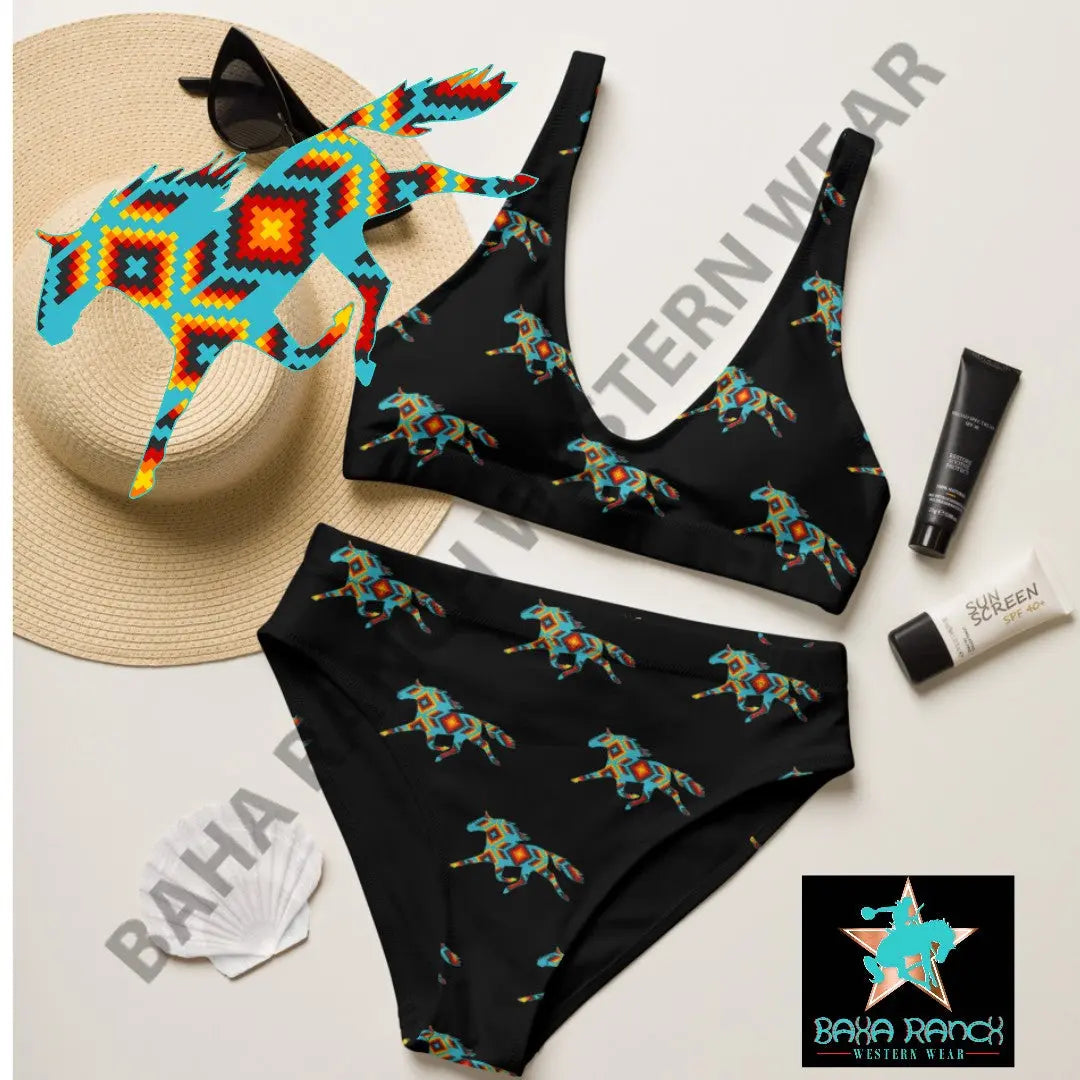 Yeehaw Aztec Horse Bikini Baha Ranch Western Wear